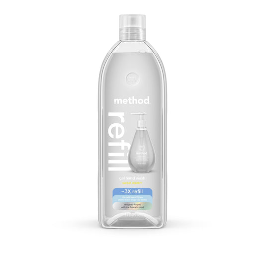 Method Sweet Water refill front view showing tub and scent