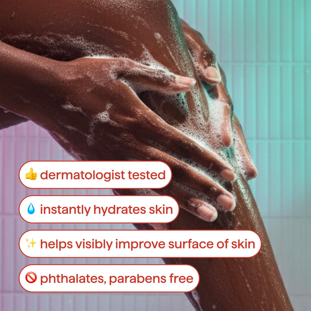 Method creamy foam texture on hand demonstrating gentle moisturizing cleanse