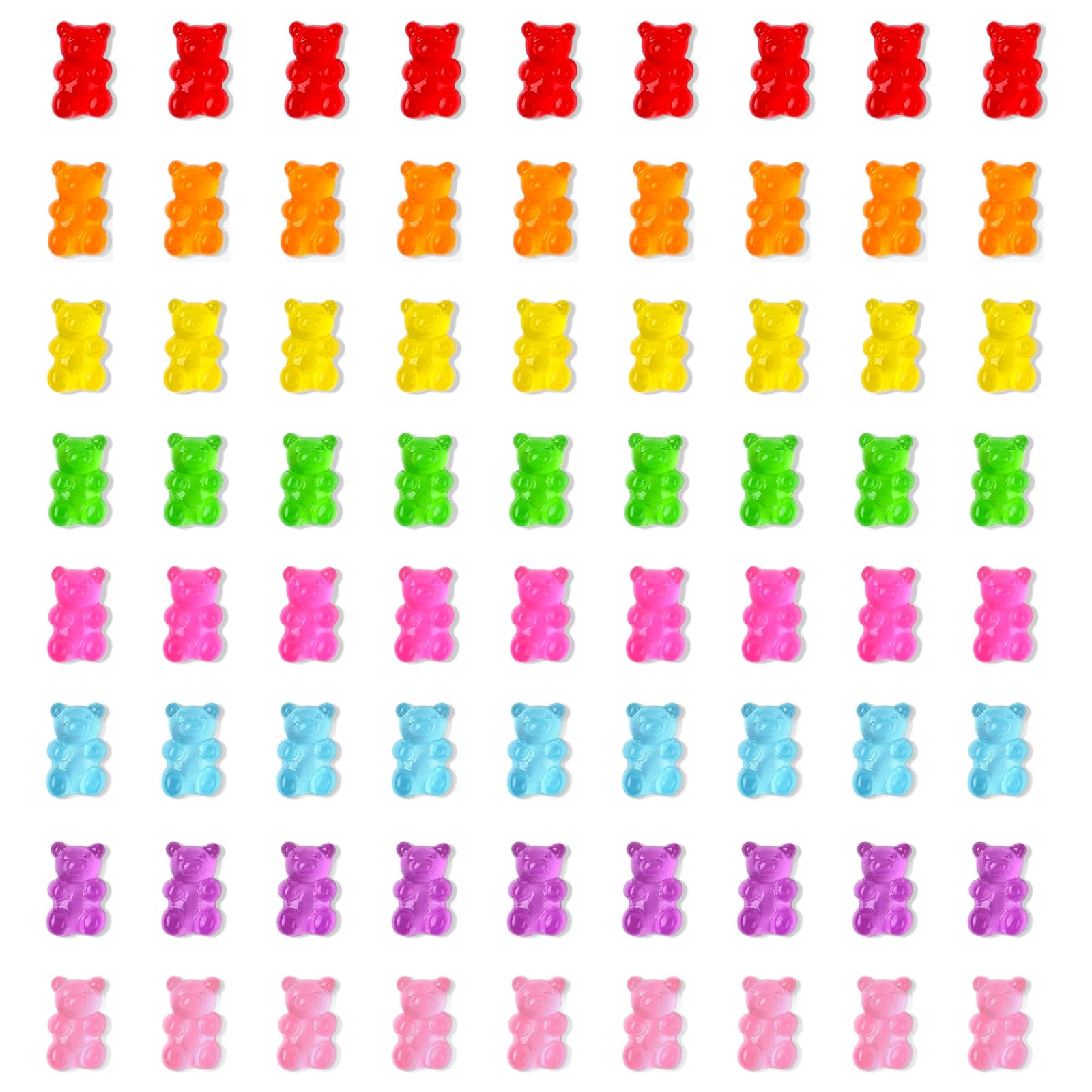 Mextsio front packaging showing 300 gummy bear charms and color variety for crafts