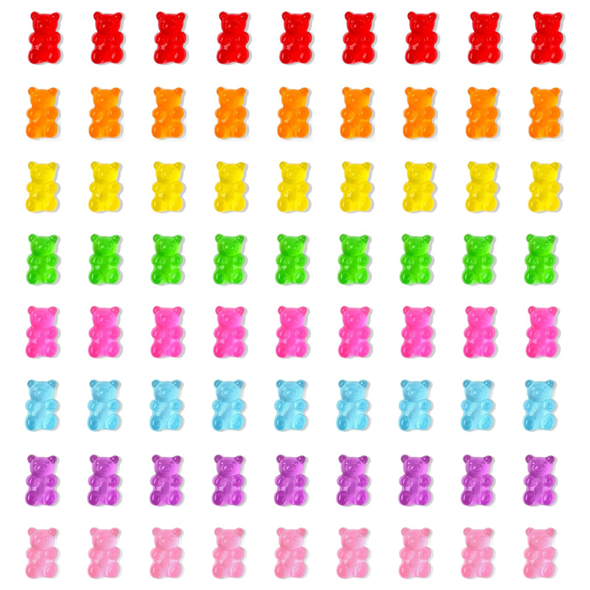 Mextsio front packaging showing 300 gummy bear charms and color variety for crafts