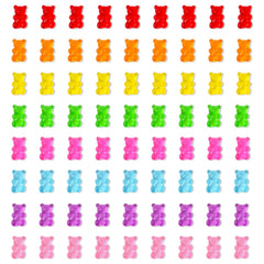 Mextsio front packaging showing 300 gummy bear charms and color variety for crafts