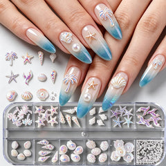 MEZYKAP charm being placed with tweezers for precise nail decoration