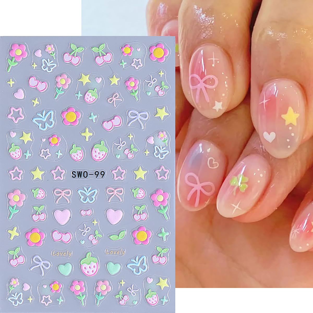 MEZYKAP applied on acrylic nail showing smooth adhesion and salon-quality look