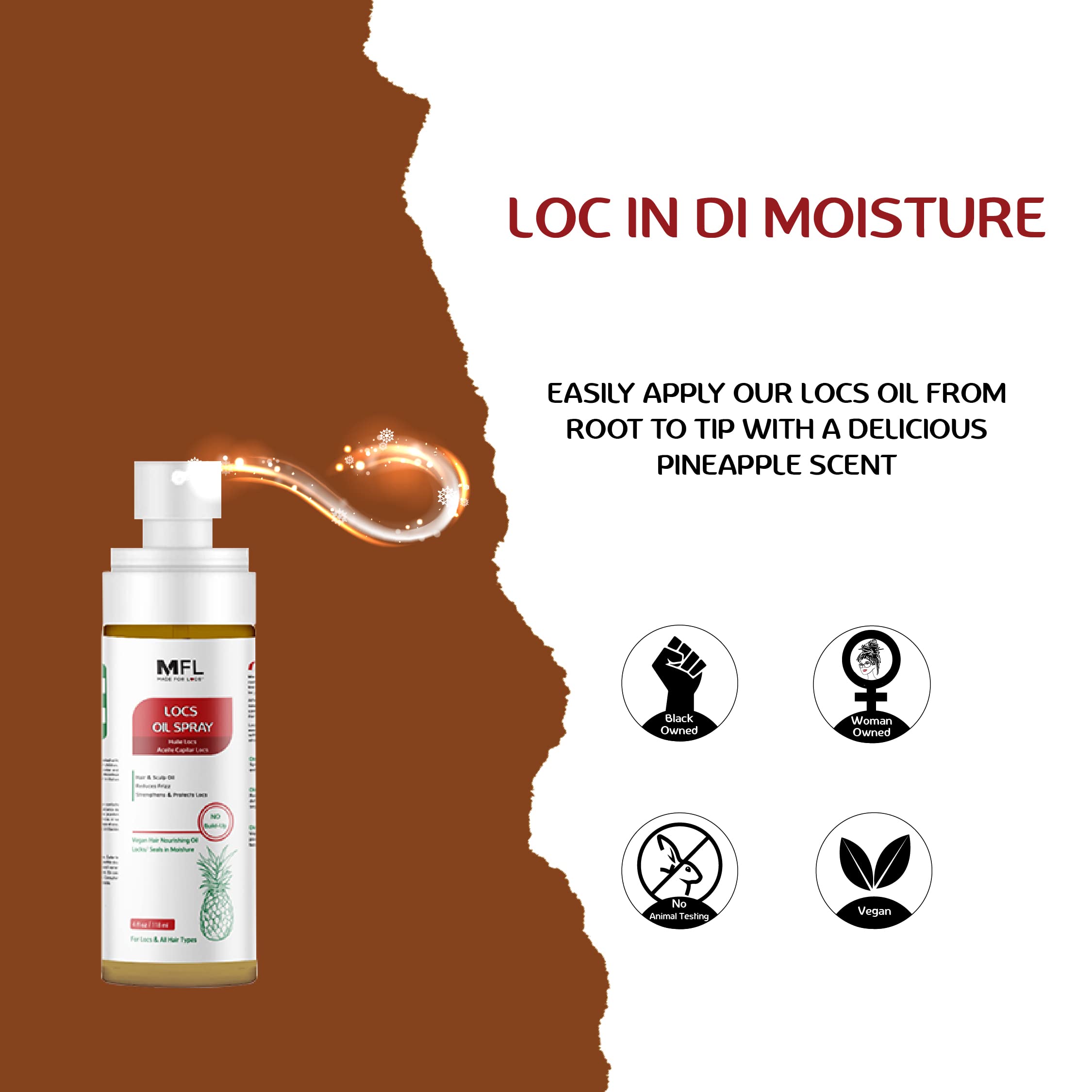 MFL MADE FOR LOCS bottle on vanity with natural light suggesting daily routine use