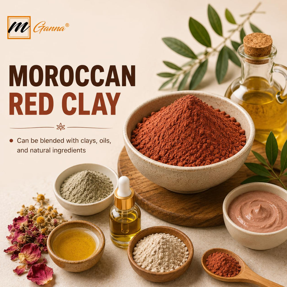 mGanna face mask applied on cheek showing gentle tightening and easy rinse