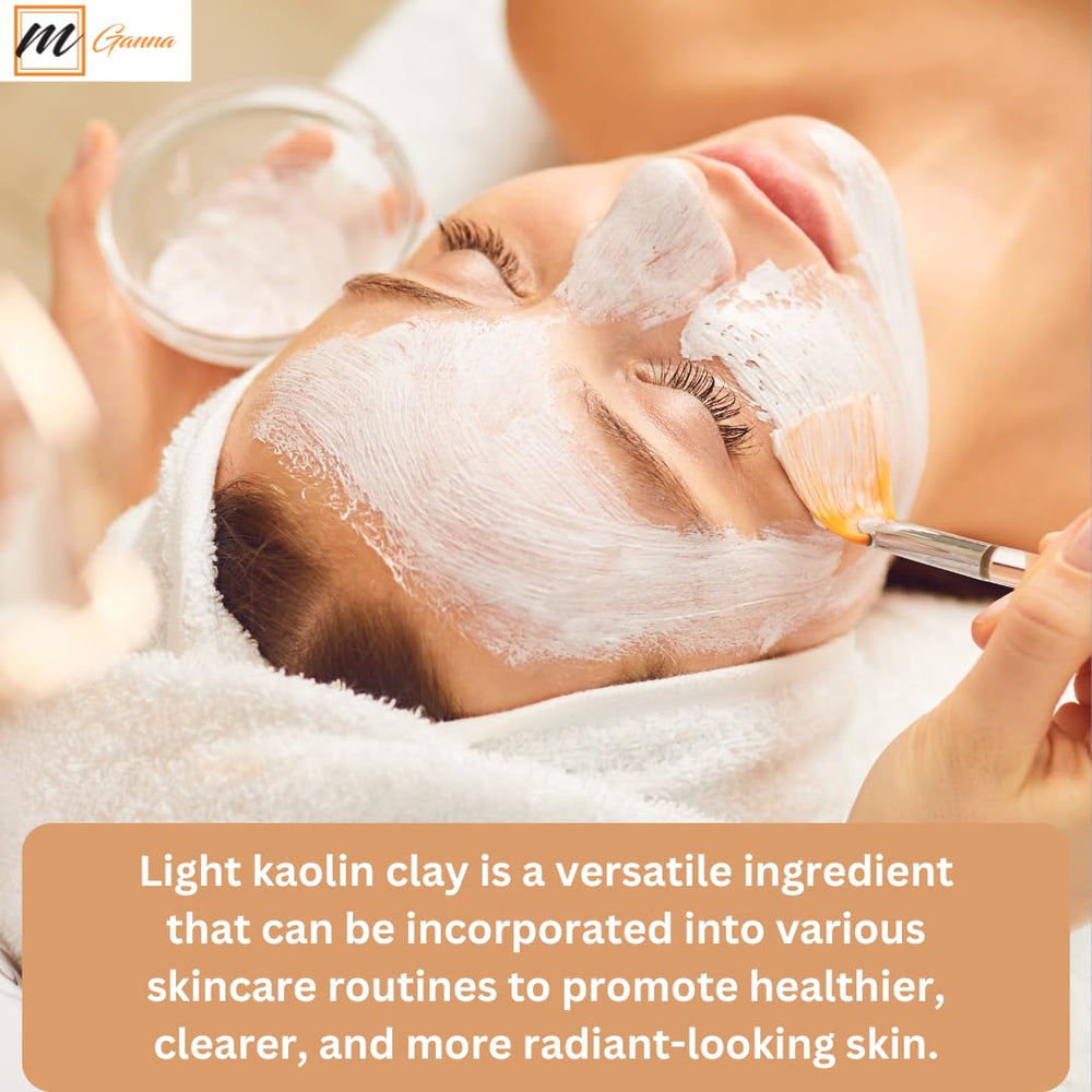 mGanna clay mixed into facial mask in bowl demonstrating easy application benefit