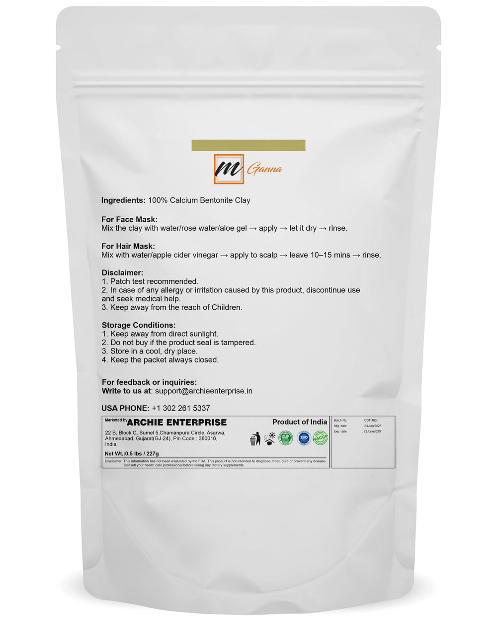 mGanna powder close-up texture highlighting fine particles for smooth pastes