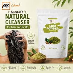 mGanna Sidr powder spoon measurement for accurate hair mask portions