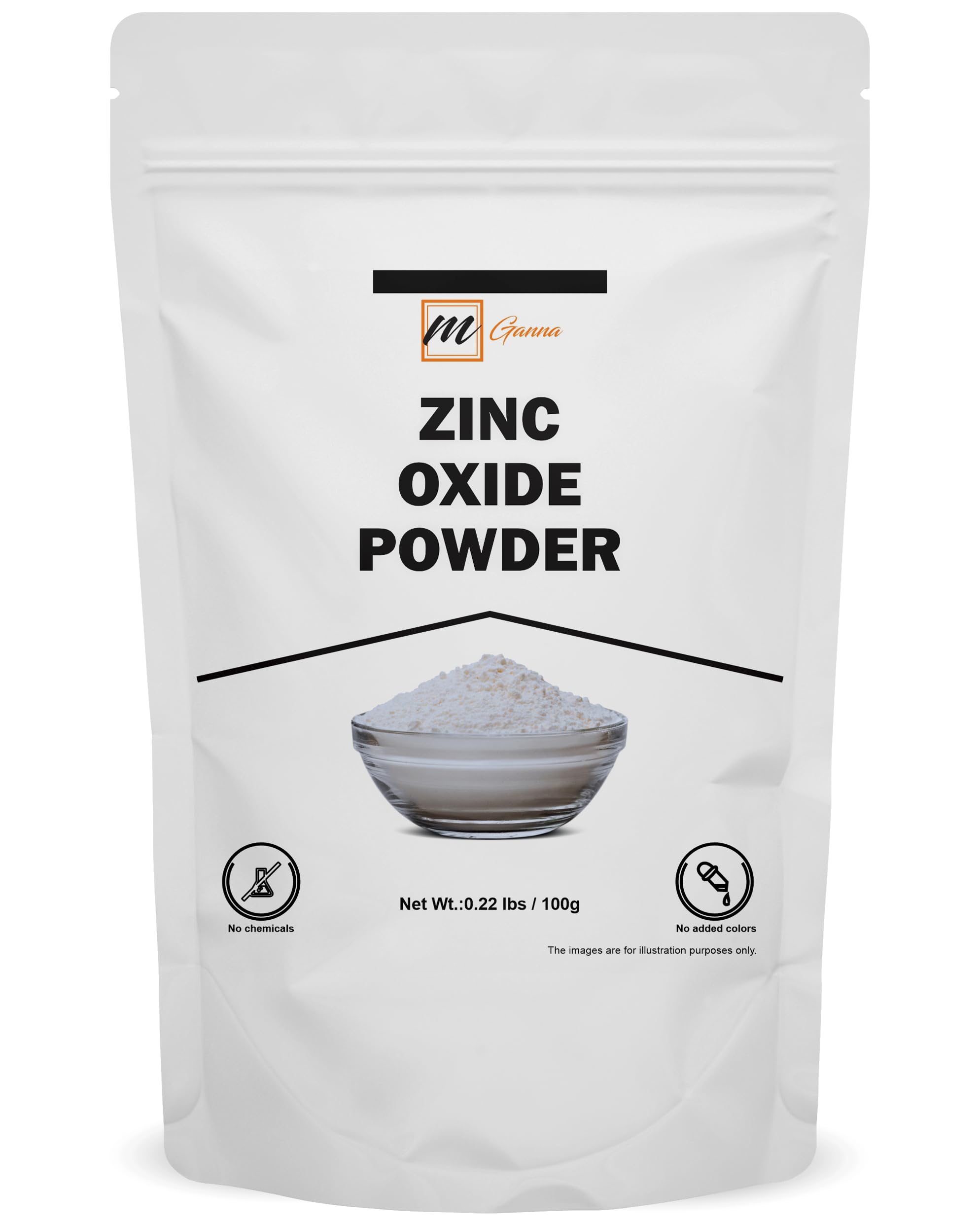mGanna pouch front view showing product branding and clear labeling, professional presentation benefit