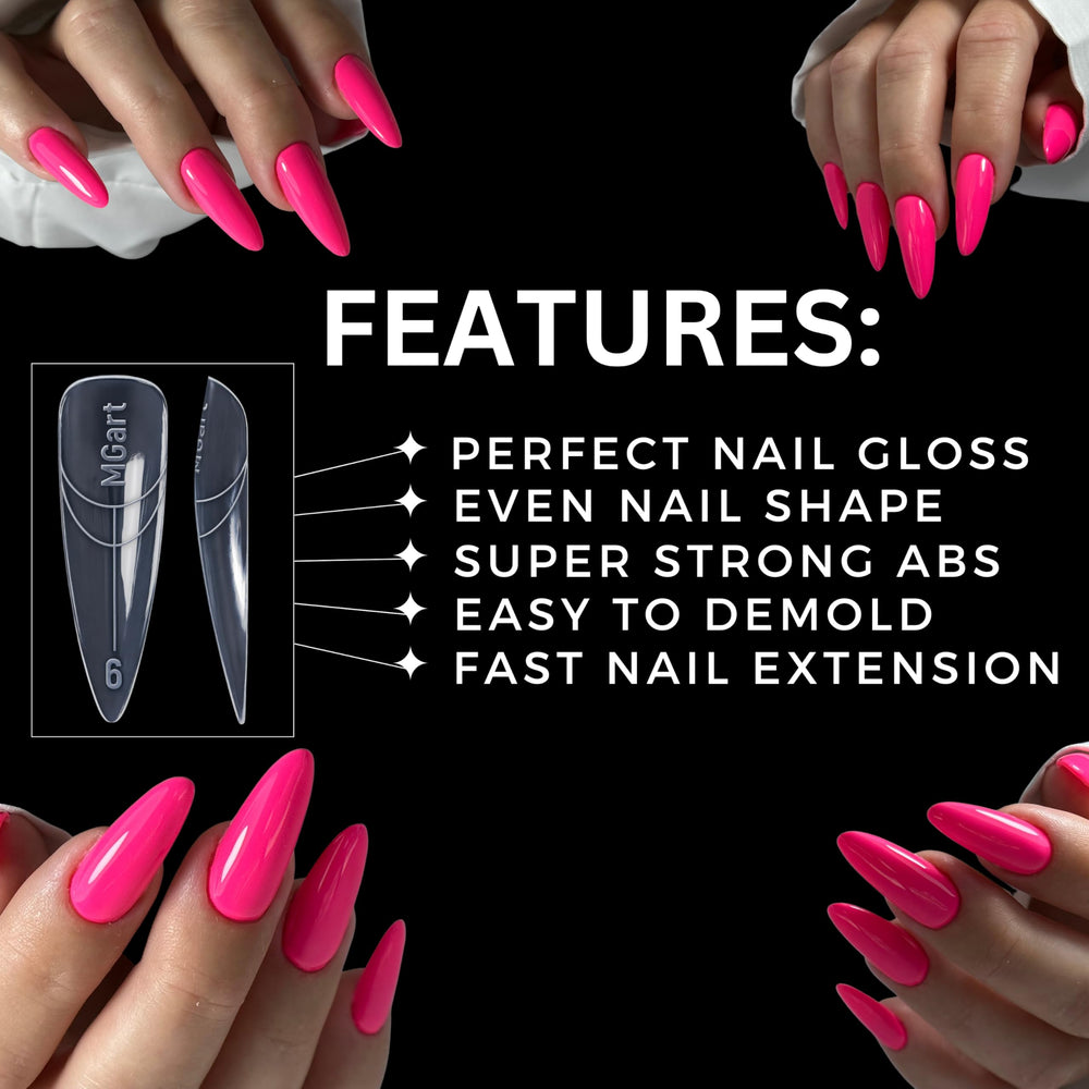 MGART dual form in use with polygel application for faster almond extensions