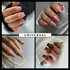 MGART dual form in use with polygel on a nail, speeds up extensions