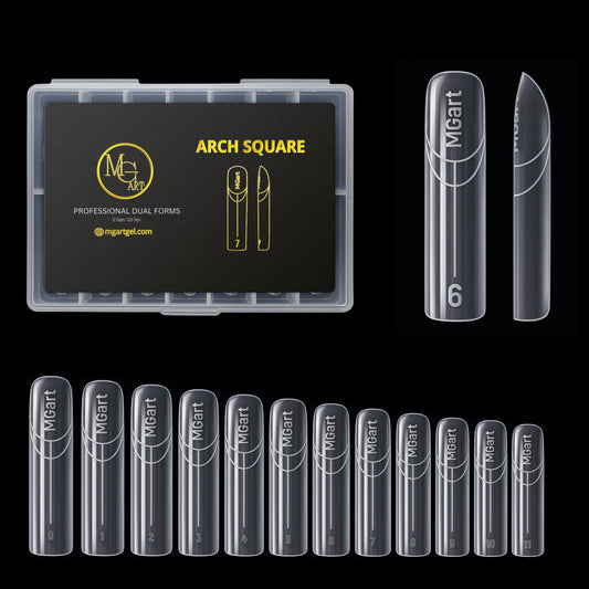 MGART dual forms pack front showing count and 12 sizes for faster salon workflow