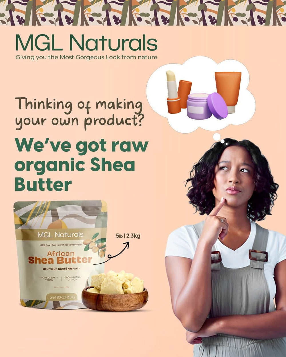 MGL Naturals tub on bathroom counter suggesting everyday skincare use