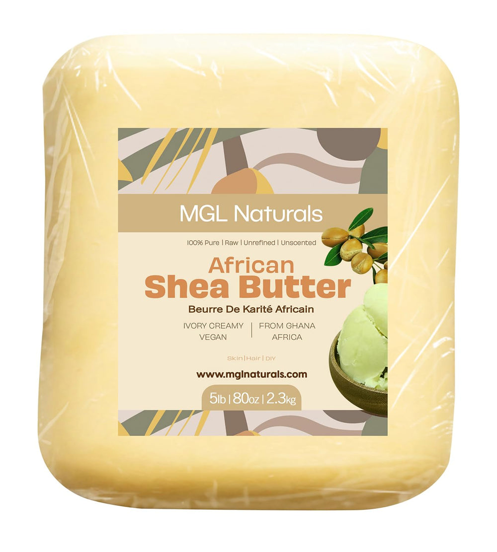 MGL Naturals front 5 lb container shows generous supply for hair and skin