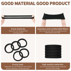 Mia Klein hair tie beside ruler showing 5 cm width for stronger hold and comfort
