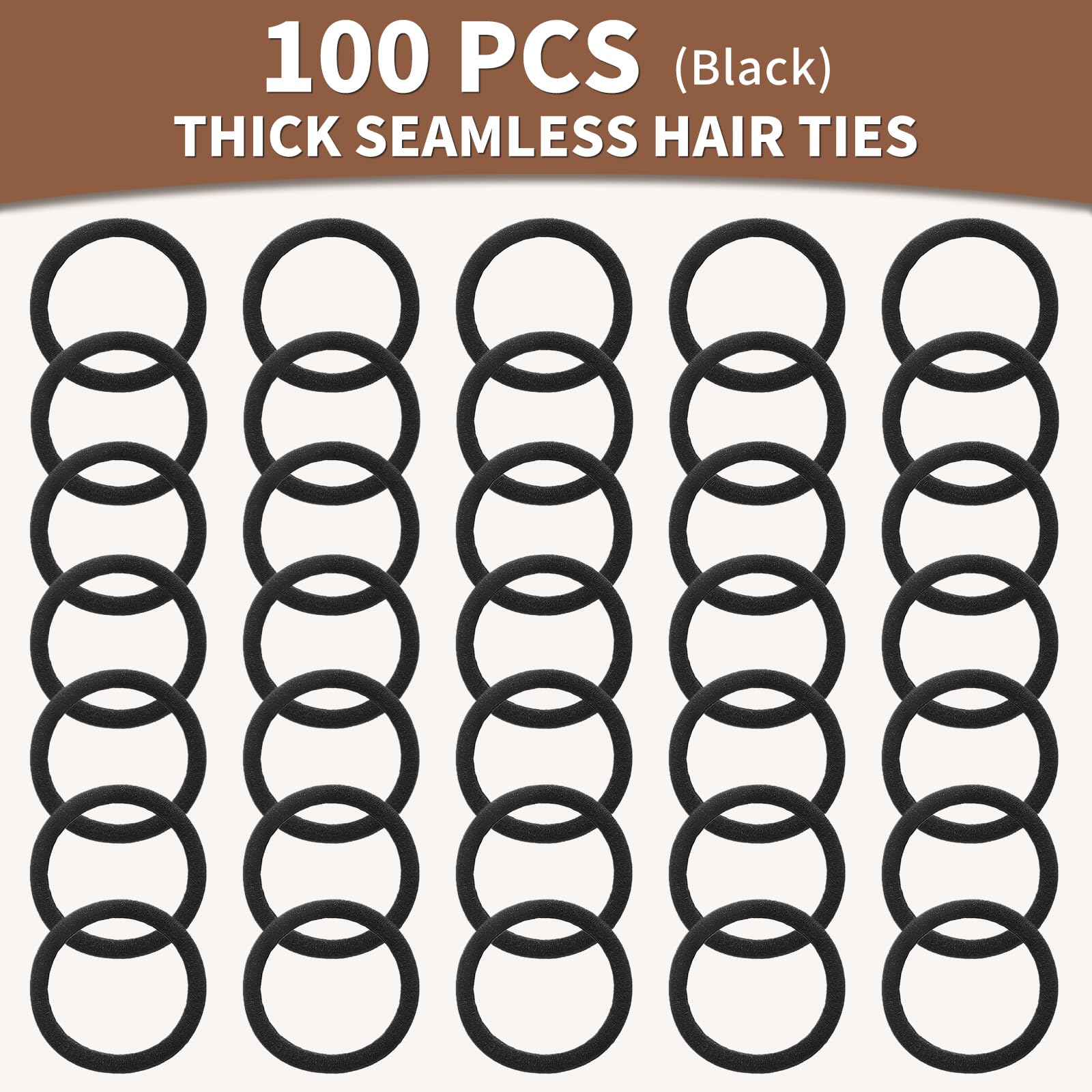Mia Klein hair tie securing a high ponytail on thick hair for all-day hold