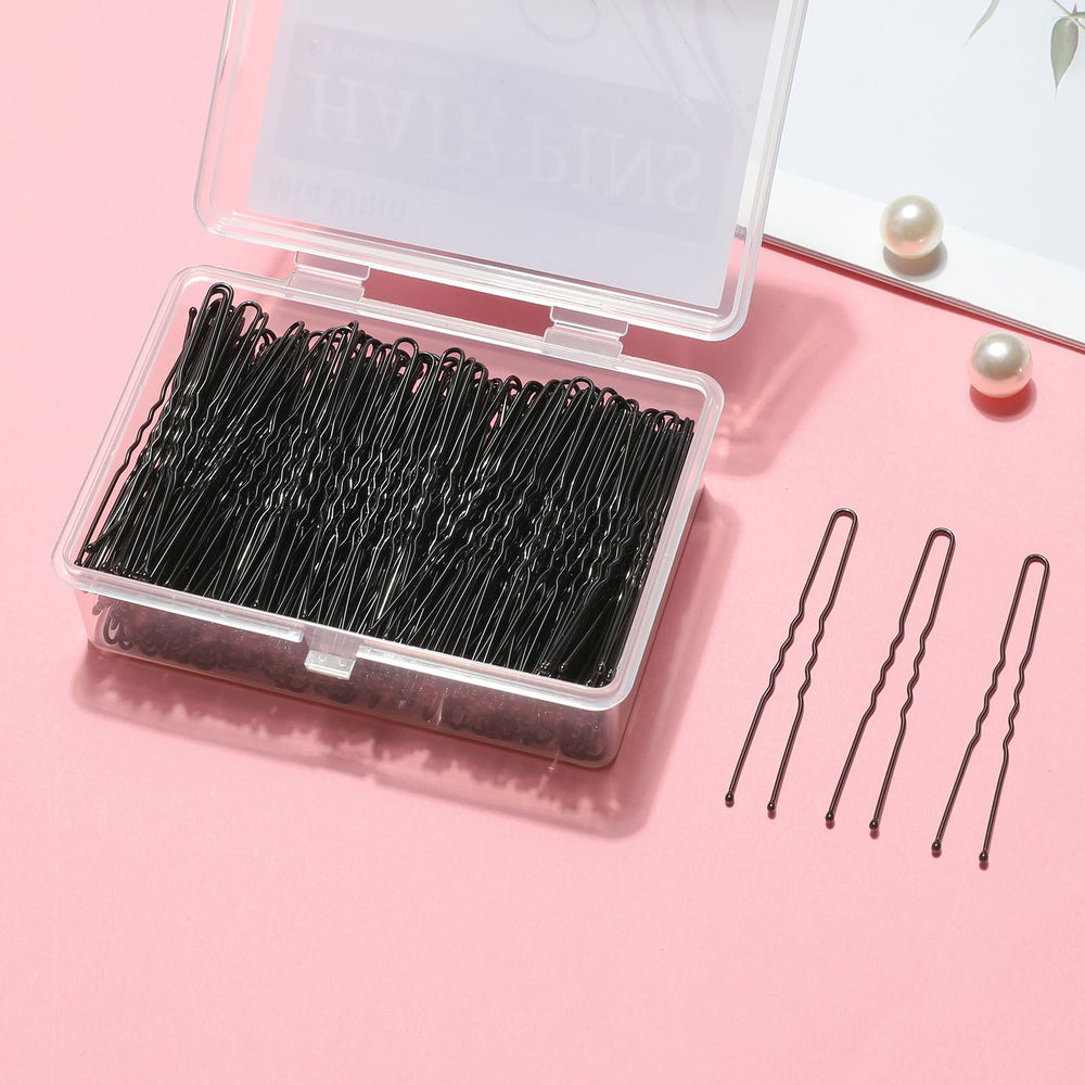 Mia Klein pin length next to ruler illustrating 2.4 inch size for deep anchoring in buns