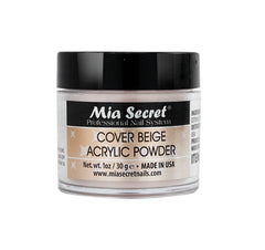 Mia Secret front packaging showing powder jar and easy identification benefit