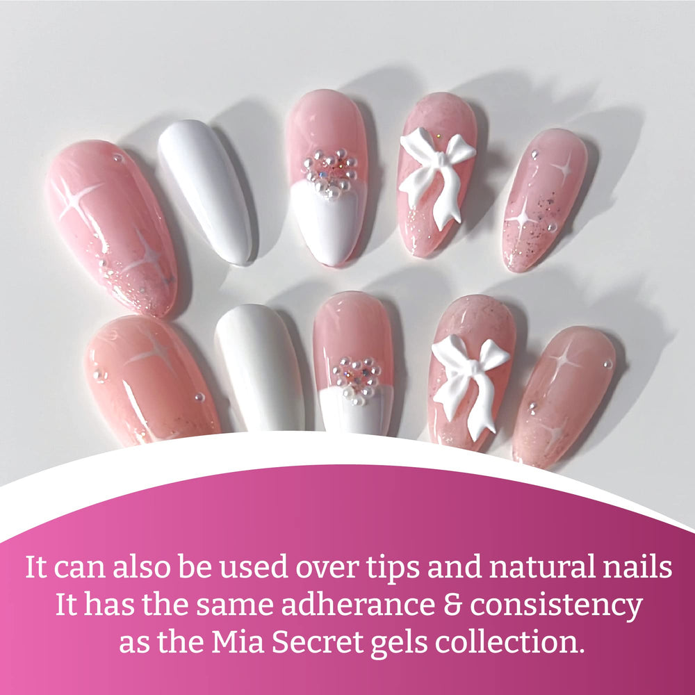 Mia Secret bottle cap and brush detail showing precise application control benefit