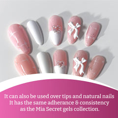 Mia Secret bottle cap and brush detail showing precise application control benefit