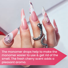 Label detail on Mia Secret bottle highlighting instructions for easy use benefit