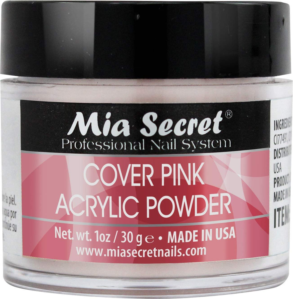 Mia Secret jar front packaging showing cover pink for smooth salon finish