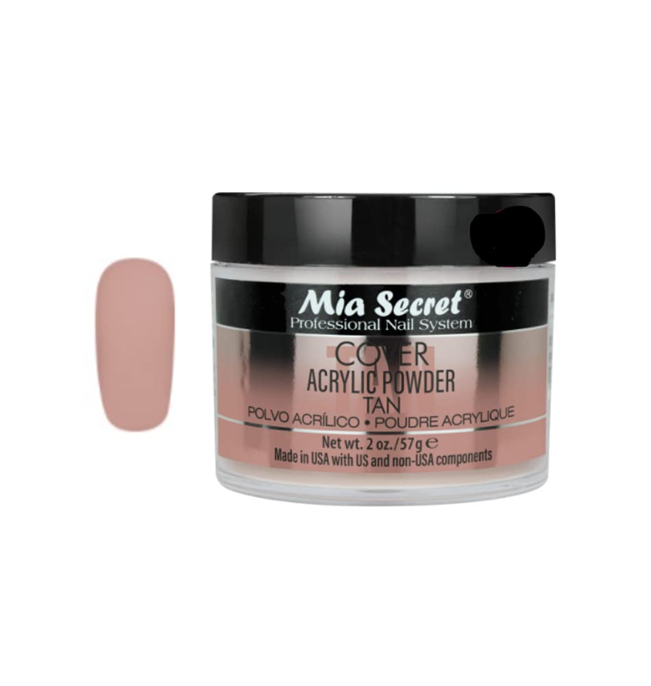 Mia Secret jar front view showing label and natural cover tan shade benefit