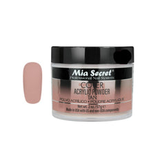 Mia Secret jar front view showing label and natural cover tan shade benefit