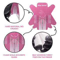 Mia Secret form applied on client nail during acrylic sculpting for stability