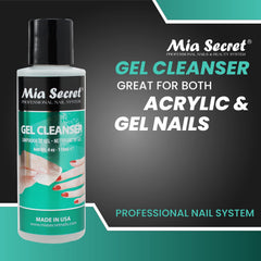 Mia Secret back label close-up showing ingredients and usage benefit for professionals