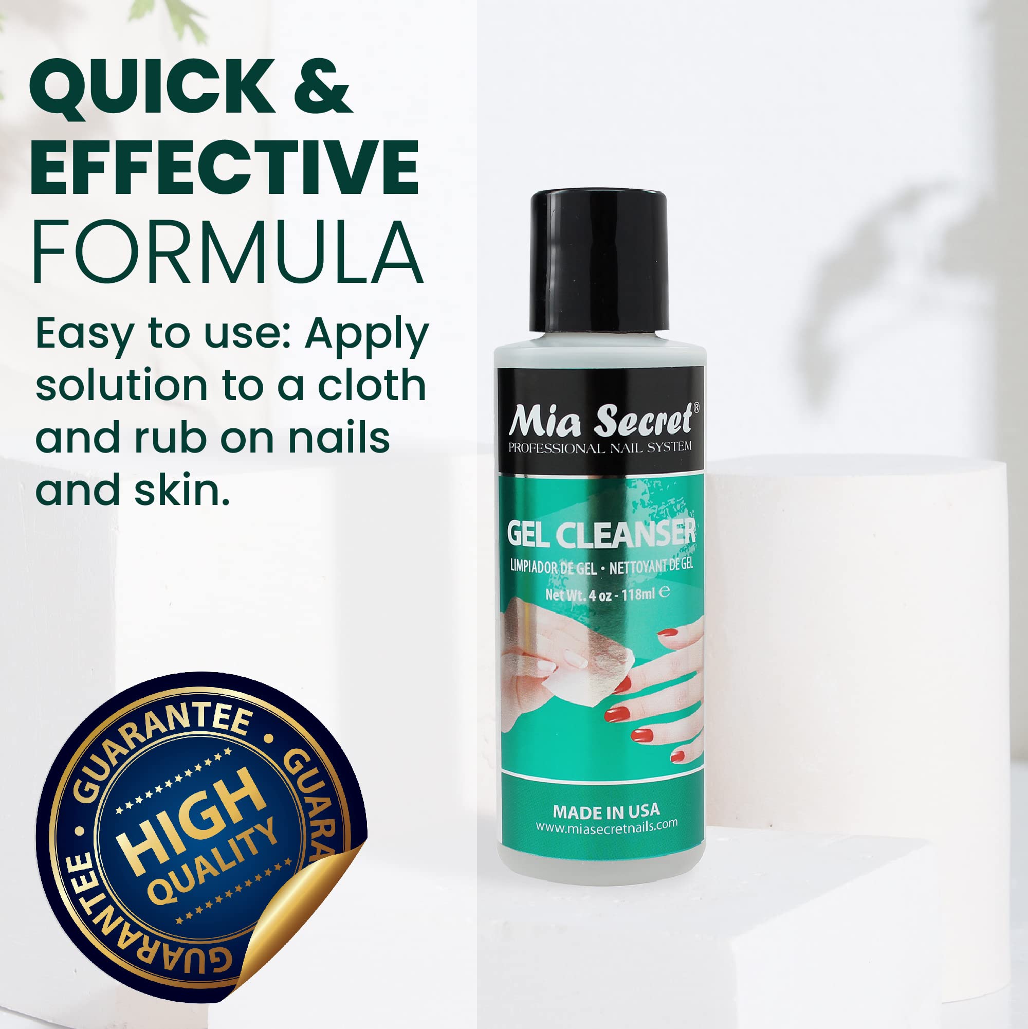 Mia Secret bottles on salon shelf organized for fast access benefit