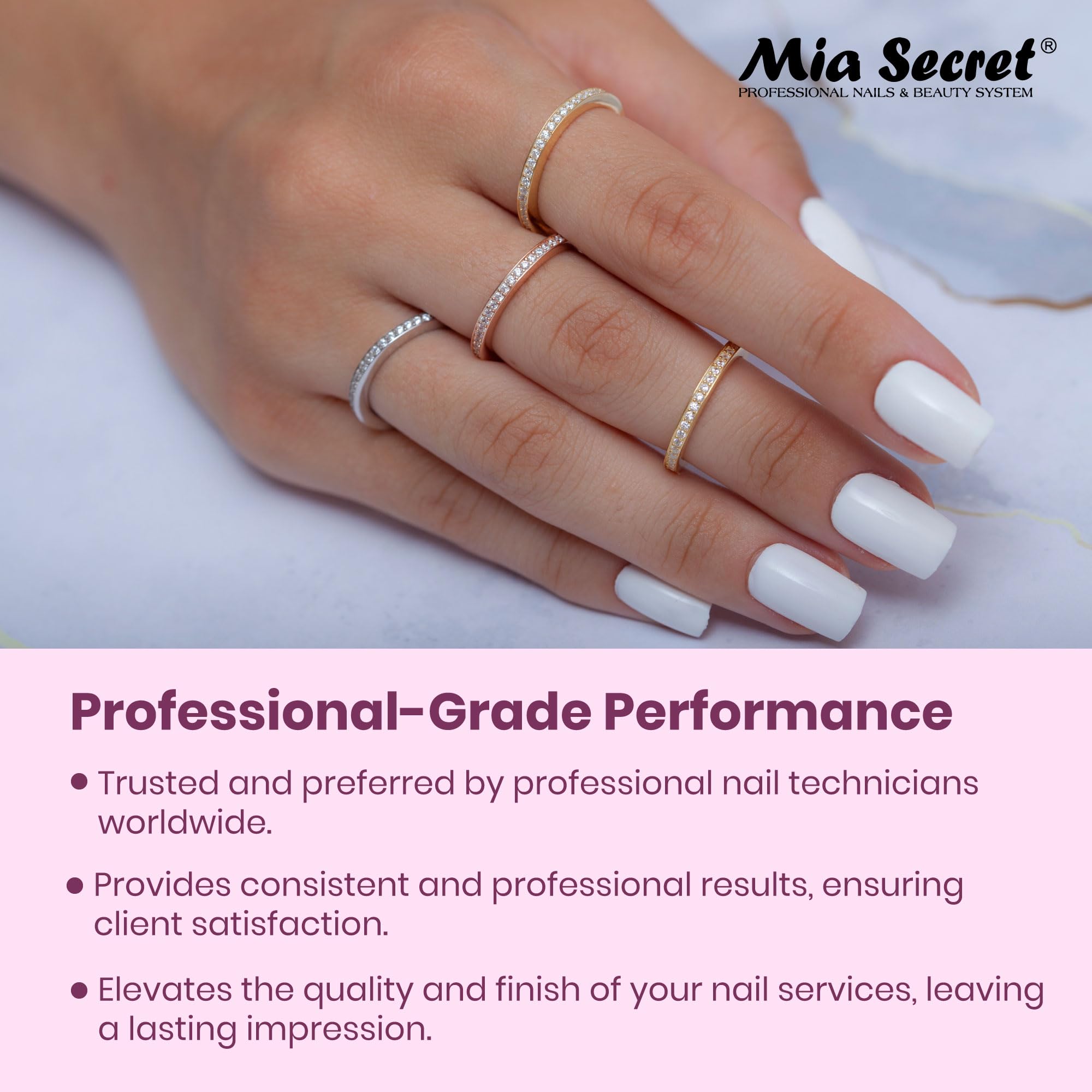 Mia Secret packaging and label showing authentic kolinsky brush quality