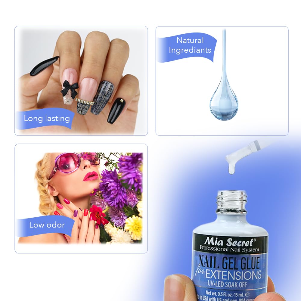 Mia Secret 0.5 fl oz next to coin for scale, compact bottle for salon portability