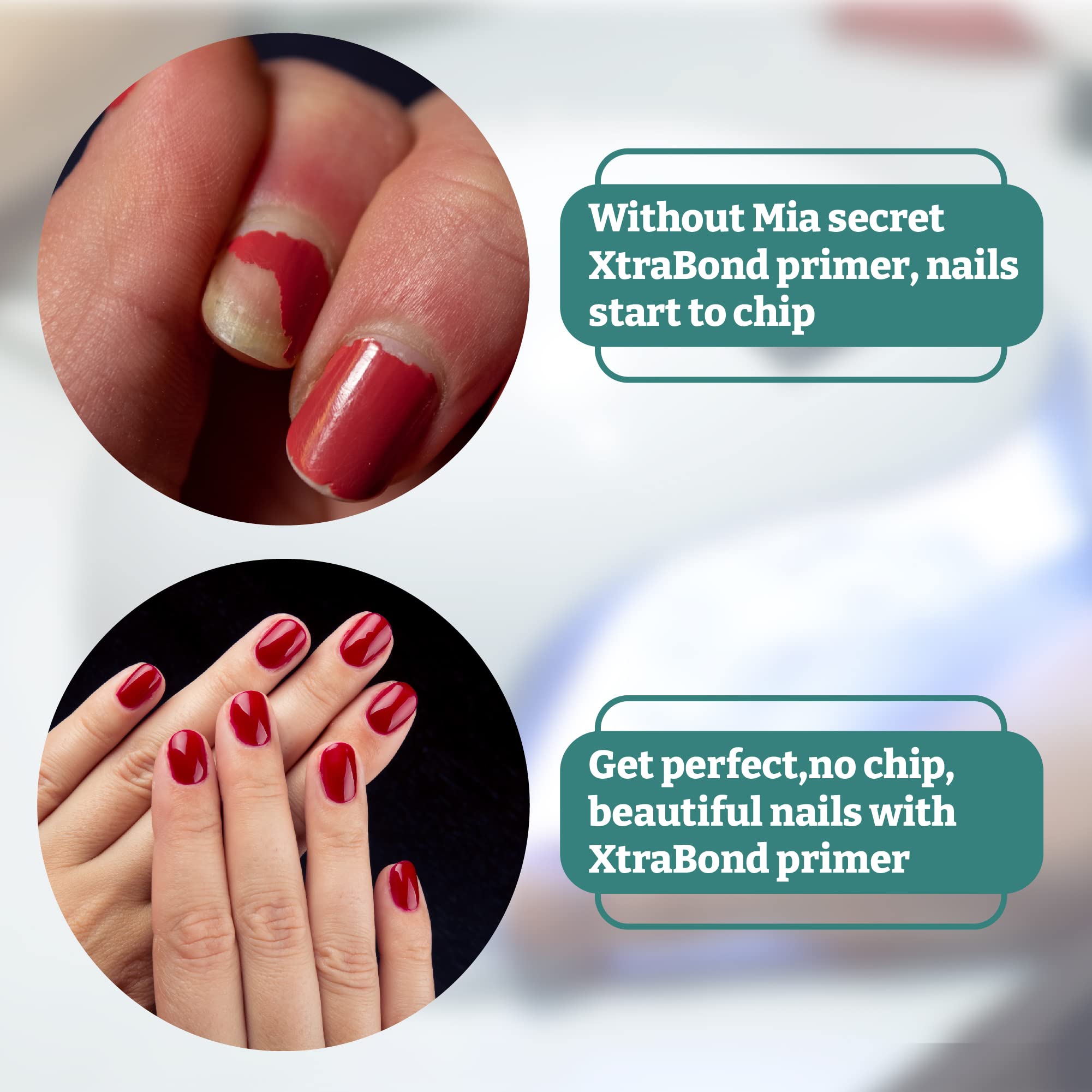 Mia Secret dropper applying primer to nail demonstrating precise control and cleaner applications
