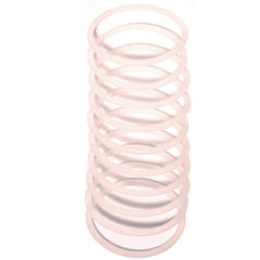 Mia Silkies front packaging showing translucent silicone bands and reusable pouch for easy storage