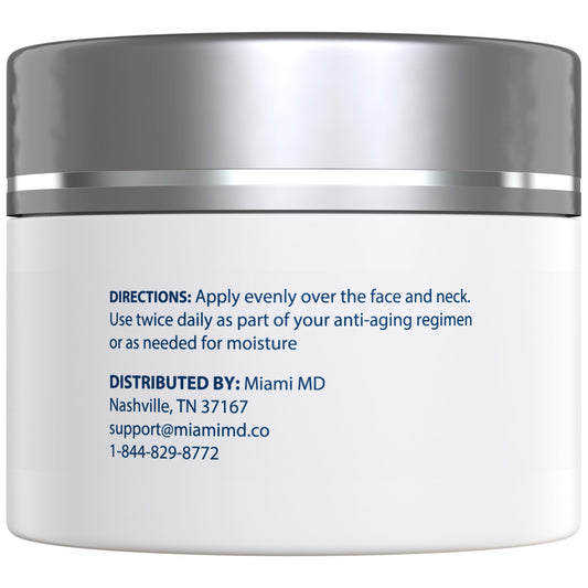 MiamiMD cream texture close-up displaying smooth, fast-absorbing consistency