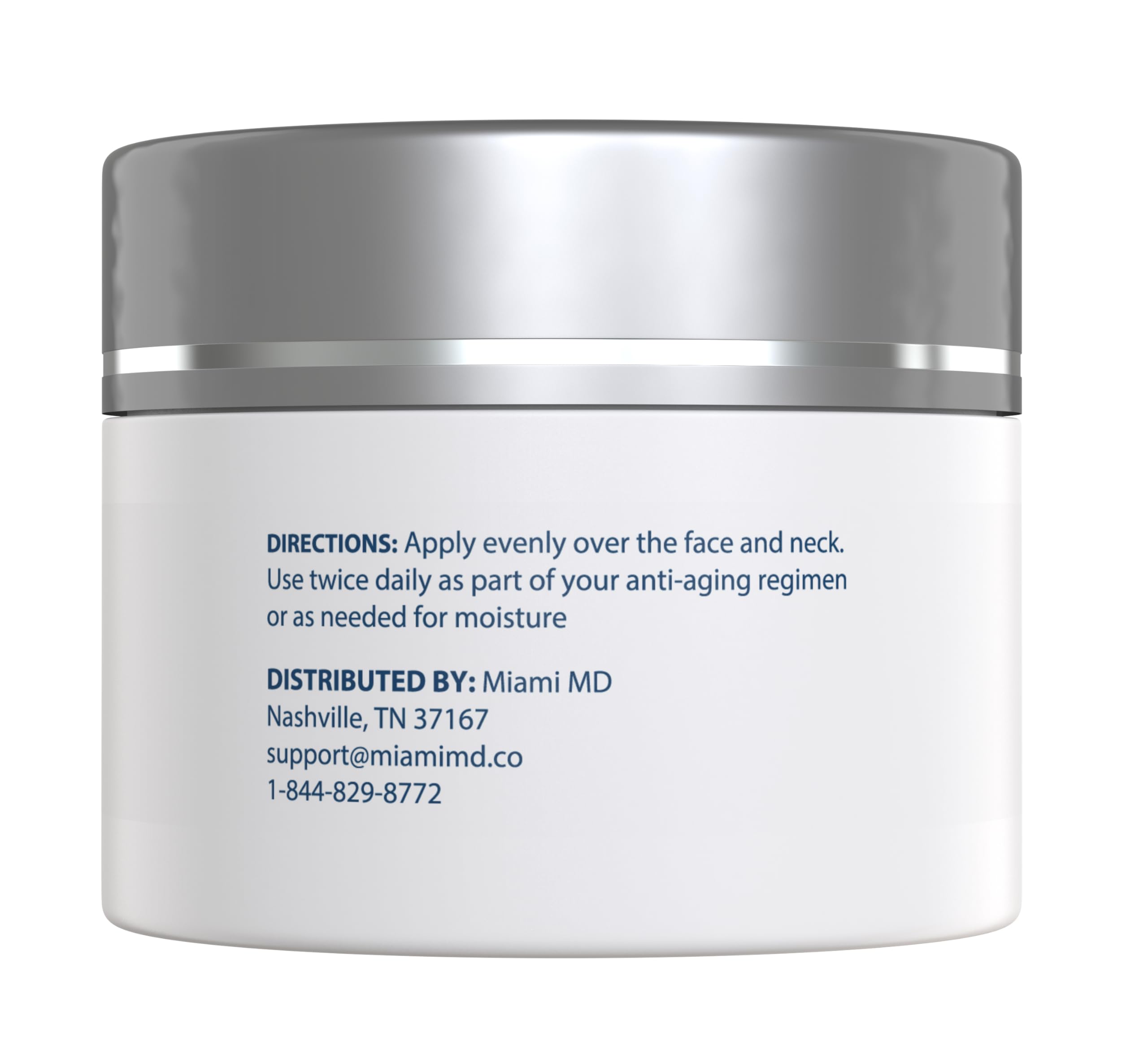 MiamiMD open jar texture of cream illustrating smooth hydrating formula benefit