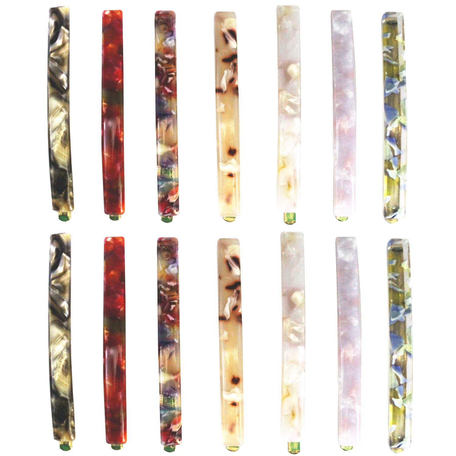 MIAO JIN front view of full 14-piece clip set shows variety and styling options