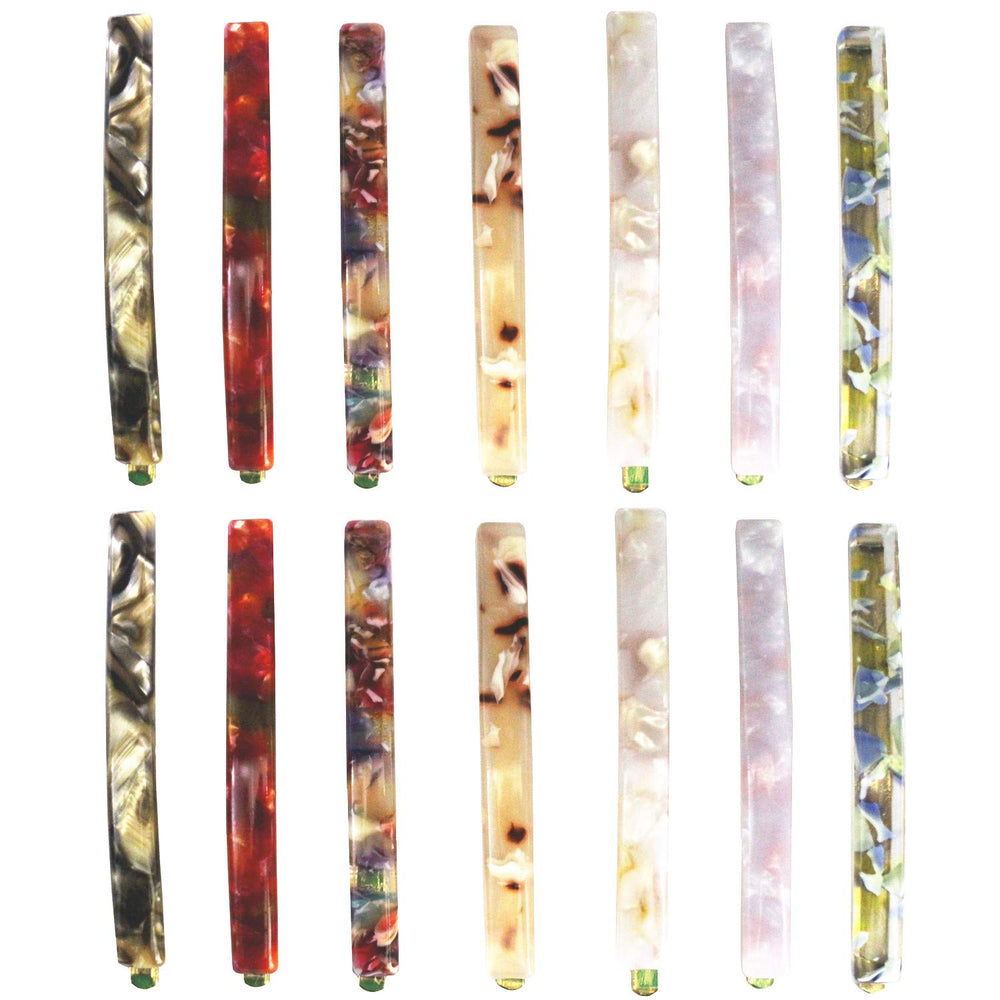 MIAO JIN front view of full 14-piece clip set shows variety and styling options