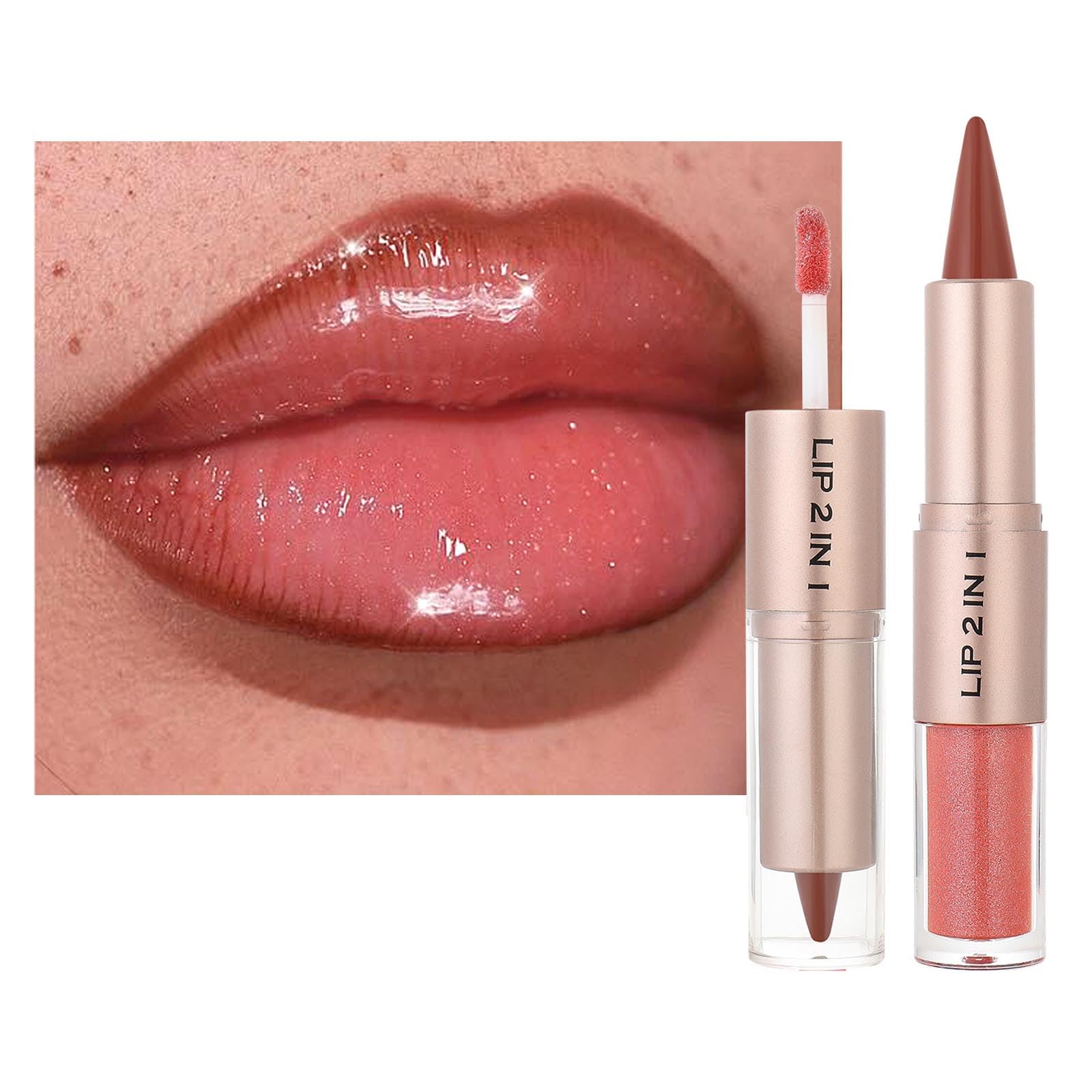 MiaSarah front packaging showing full red brown lip kit with polished look benefit