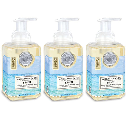 Michel Design Works front packaging showing elegant square bottle and medallion, enhances sink decor