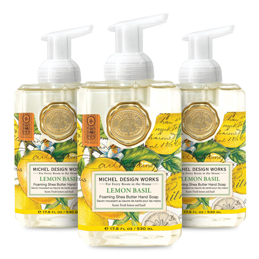 Michel Design Works front packaging showing elegant poump and decorative label for curb appeal