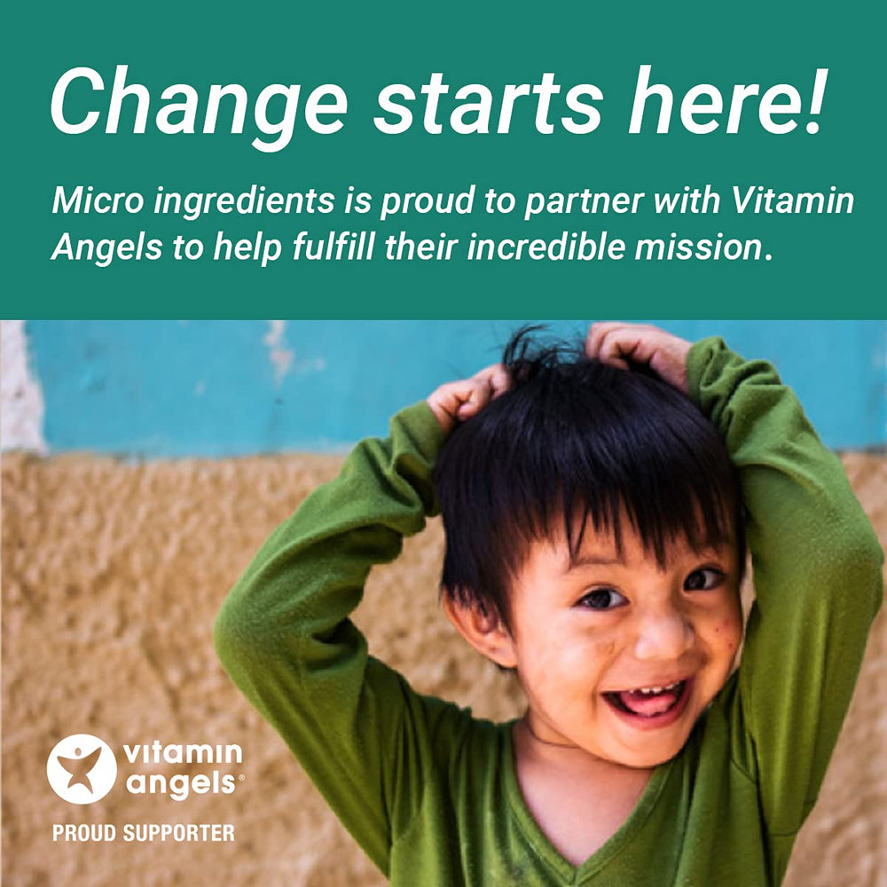 Micro Ingredients label close-up noting third-party testing for purity benefit