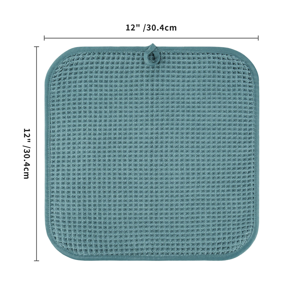 MICROFI four folded green towels stacked showing ready-to-use replacements benefit