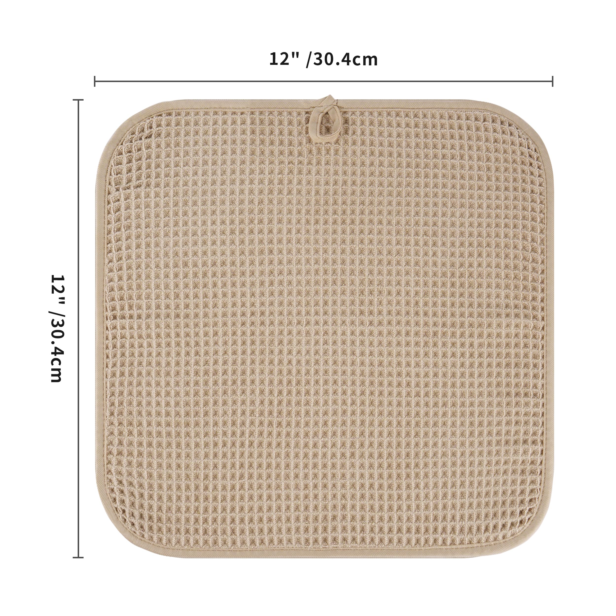 MICROFI four beige towels stacked to show set value and easy rotation