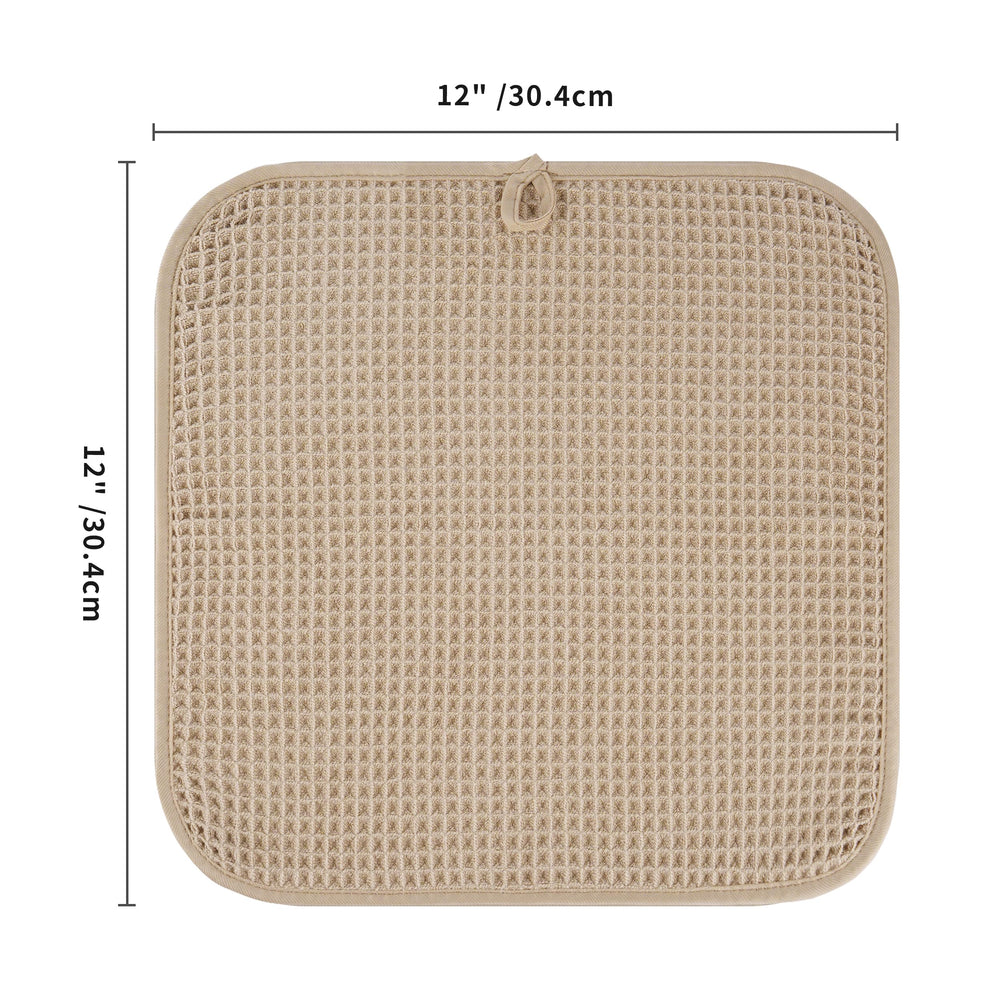 MICROFI four beige towels stacked to show set value and easy rotation