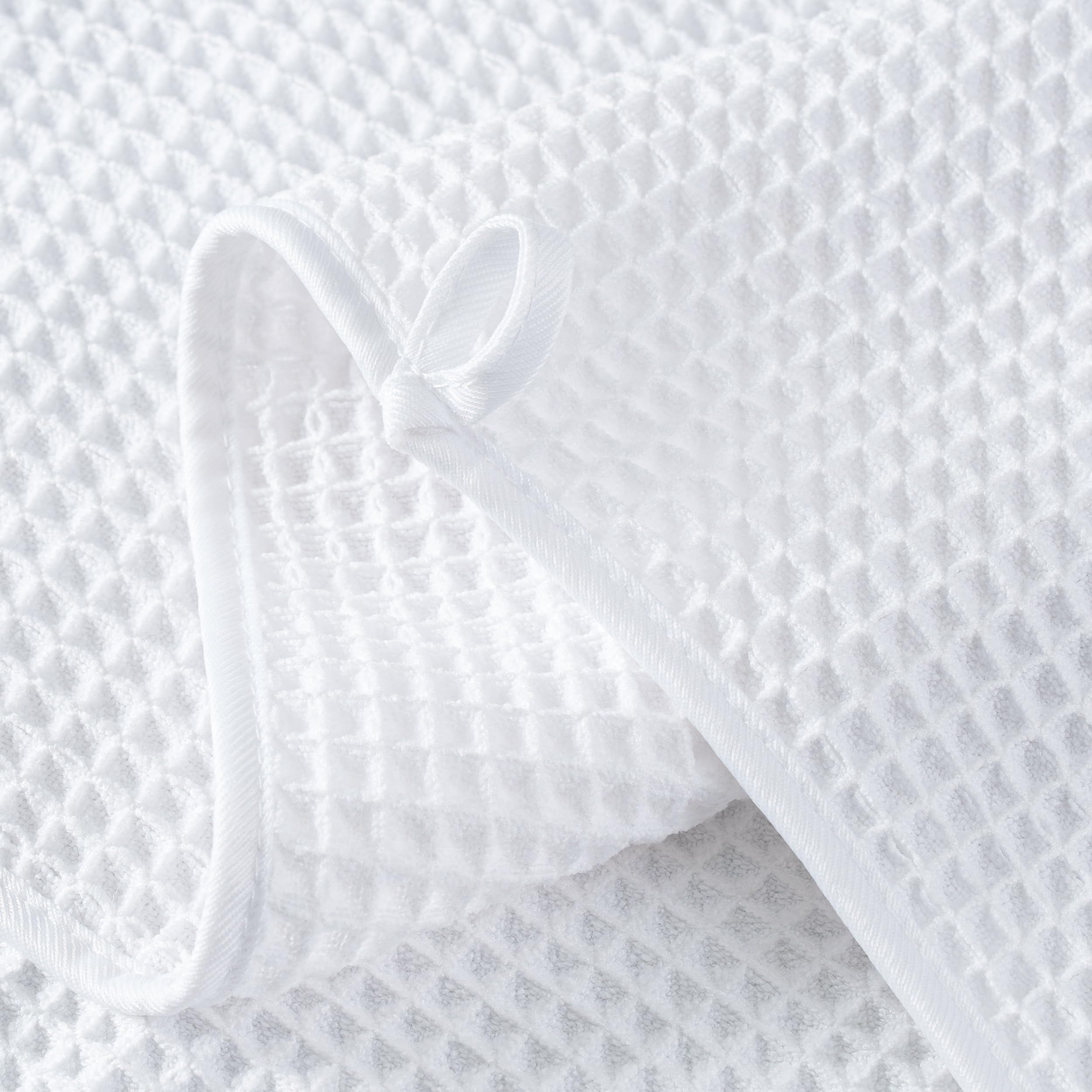 MICROFI towel edge and label detail showing OEKO-TEX safety certification benefit