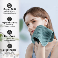 MICROFI towels arranged in bathroom showing quick-dry convenience benefit