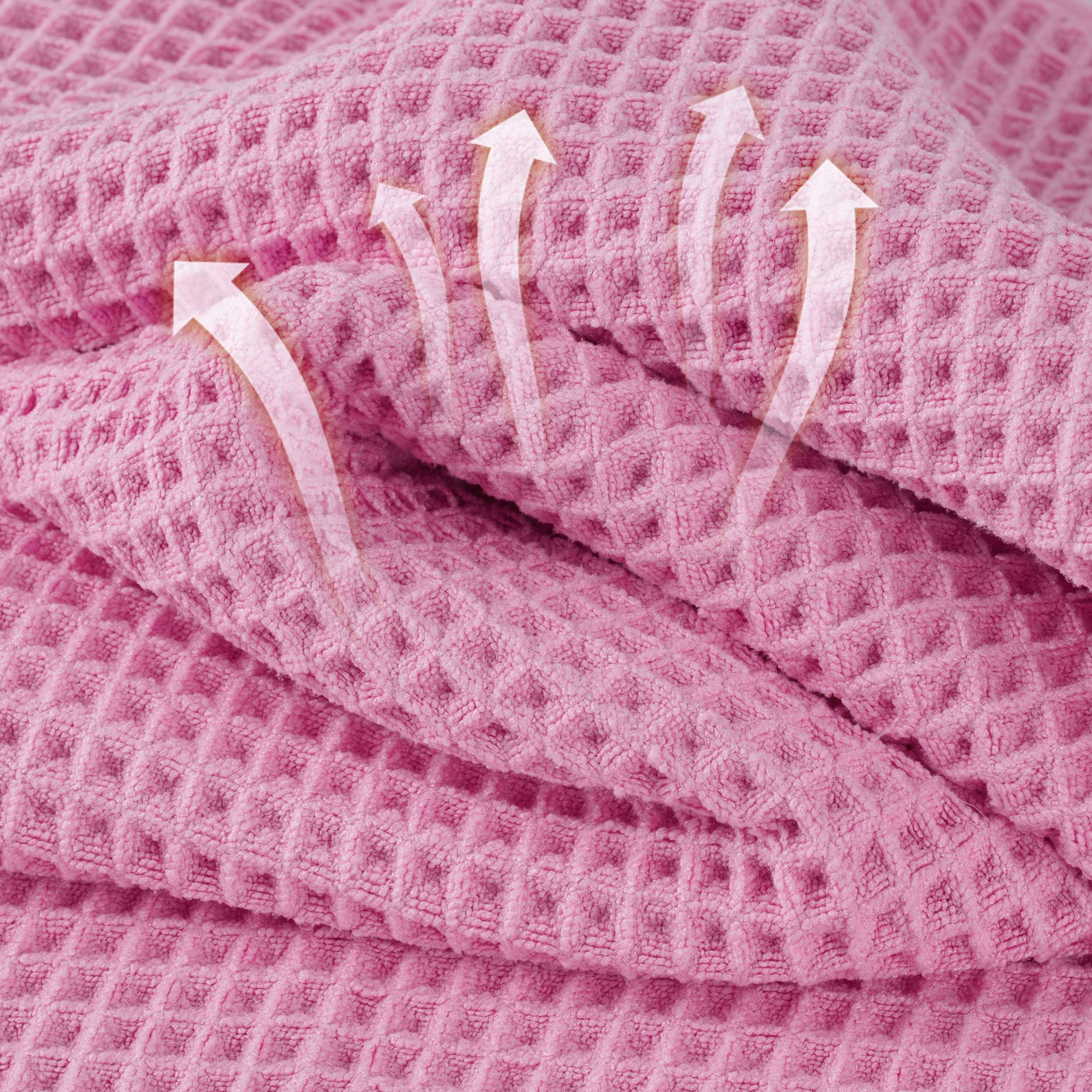 MICROFI close-up of waffle weave texture highlighting soft, fast-absorbing surface