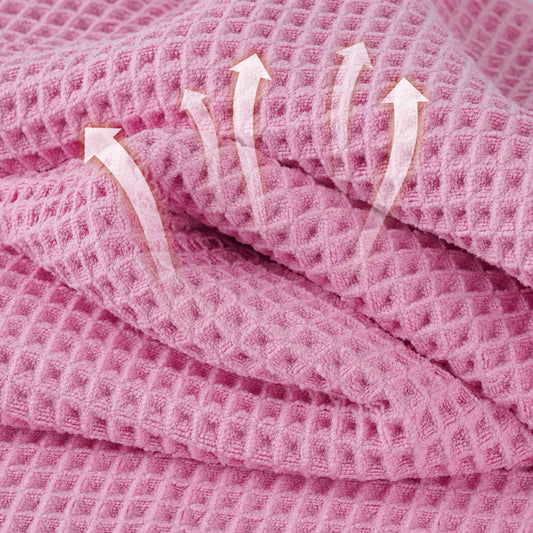 MICROFI close-up of waffle weave texture highlighting soft, fast-absorbing surface
